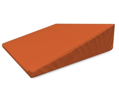 QUIRUMED Coussin compensé, Dimensions 40 x 50 x 13 cm, Couleur Orange, Ergonomique, Simili Cuir, Rembourrage Souple, Coussin de Massage, physiothérapie, Soutien du Dos, Soutien du Dos