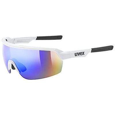 uvex sportstyle 227 - sportglasögon för dam och herr - speglande - imskydd - white matt/blue - one size