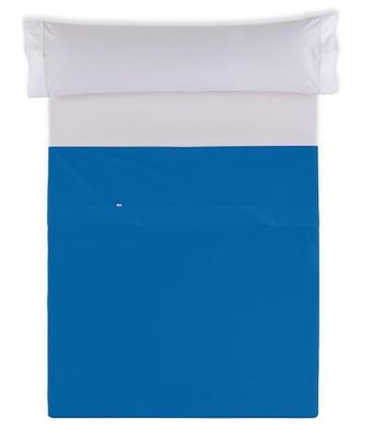 Sábana SABANA ENCIMERA color azul imperial - Cama de 150/160 50% algodón / 50% poliéster - 144 hilos