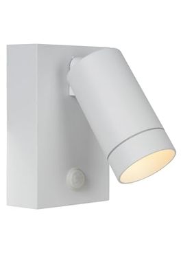 LUCIDE TAYLOR - Spot mural/Applique mural Intérieur/Extérieur - 1xGU10 - IP54 - Détecteur De Mouvement - Blanc