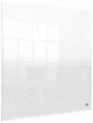 Nobo Mini Lavagna / Blocco Note in Acrilico Trasparente da Montare su Parete o Scrivania con Pennarello e Cuscinetti Inclusi, Portatile, Cancellabile a Secco, Senza cornice, 450 mm x 450 mm - Bianco