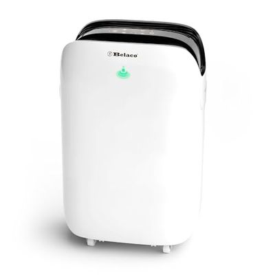 Belaco 20L/Day Dehumidifier | Powerful Moisture Absorber for Home, Office, Bedroom and Bathroom | Compact Portable Dehumidifier with Large Water Tank, Energy Saving, Quiet Operation
