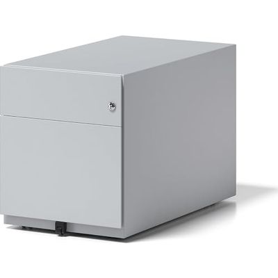 BISLEY rolcontainer Note met handgreep, 1 universele lade, 1 HR-lade 77.5 x 42 x 49.5 cm 645 lichtgrijs