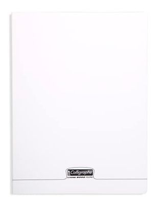 Clairefontaine - Ref 18191C - Calligraphe PP Stapled Album (96 Pages) - A4+ Sized, Plain Rulings, 90gsm Superfine Vellum Paper, Transparent Polypro Cover