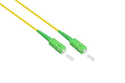 Good Connections OS2 LWL-kabel – Simplex – kontakt SC (APC) till SC (APC) – enkelmode 9/125 – ljusvågledare, glasfiberkabel, patchkabel för FTTH/FTTB/FTTx – 0,5 m/50 cm