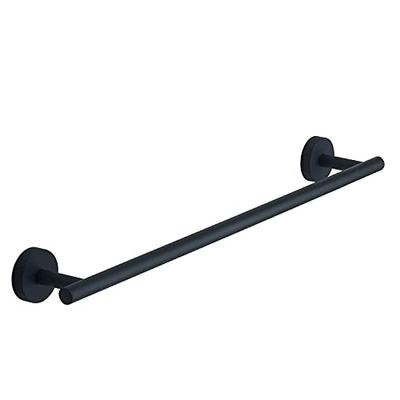 Gedy G-Osaka Towel Holder CM.45, Black, Cromall® Components, Stainless Steel and Satin Glass Containers, 10 Year Warranty, Measures 5 x 45 x 7.6 cm and Weight 0.3 kg, R&D Design