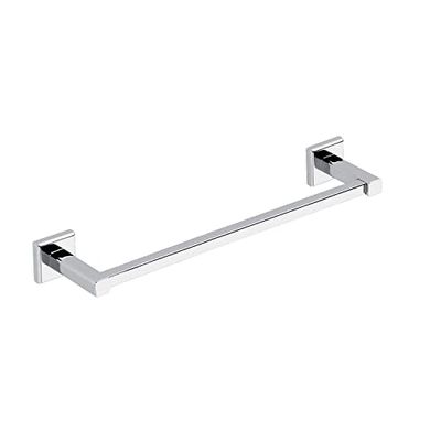 GEDY | Porta Asciugamani Bagno Colorado in Acciaio Inox e Cromall, Appendi Asciugamani Fissabile con Viti Incluse o Colla, Peso Supportato 7 kg, Cromato, 4,2x35,4x7,7cm