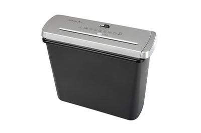 Genie 106 S Vario Embout destructeur de documents pour toute corbeille à papier (jusqu'à 6 feuilles, coupe en bandes) avec corbeille à papier silber