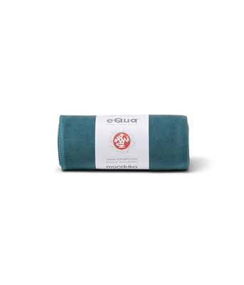 Manduka eQua Yoga-handdoek, sneldrogend, microvezel, lichtgewicht, yoga-accessoires, gemakkelijk voor op reis, 40 cm, salie solide