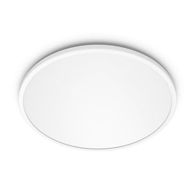 Philips Lighting Lampada da Soffitto LED Superslim, Equivalente a 15 W, 40 K, IP20, Non Dimmerabile, Metallo, Bianca, 15 W