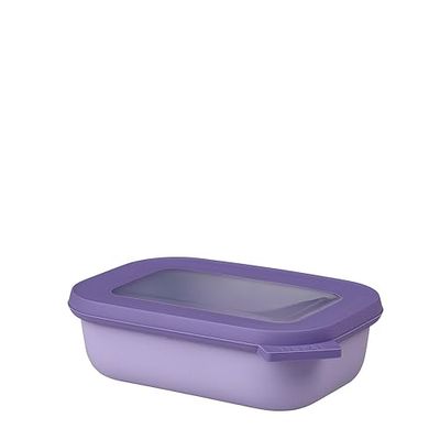 Mepal - Multi Bowl Cirqula Rectangular - Plastbehållare med lock - Lämplig som lufttät behållare för kylskåp, mikrovågsugn, serveringsskål - Köksskålar - 500 ml - Nordisk lila