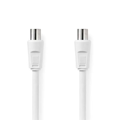 Nedis Coaxiale kabel | IEC (coax) stekker | IEC (coax) bus | vernikkeld | 75 ohm | dubbel afgeschermd | 1,50 m | rond | PVC | wit | plastic zak