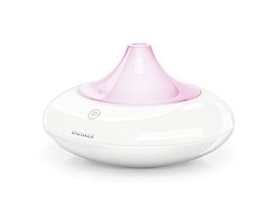 Soehnle Design Aroma Diffusore Ravenna in bianco con tecnologia di nebulizzazione a ultrasuoni, nebulizzatore per la profumazione con acqua e olio profumato, diffusore di aromi con cambio di colore