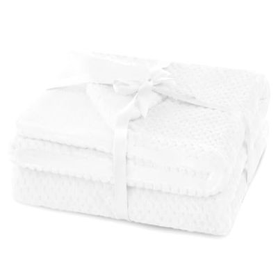 AmeliaHome Shleepy, coperta 220 x 240 cm, delicata trapuntatura, effetto pelliccia di agnello, colore: bianco