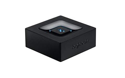 Logitech Receptor de Audio Inalámbrico, Adaptador Bluetooth para PC/Mac/Smartphone/Tablet/Receptores AV, Salidas 3.5 mm y RCA para Altavoces, Sencillo Emparejamiento, Enchufe EU, Color Negro