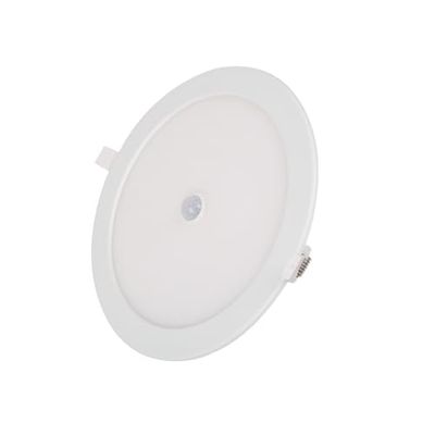 VoltShine Downlight LED empotrable redondo 24W con sensor, luz blanca para iluminación interior y ahorro energético.