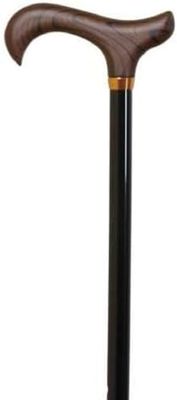 Canne extensible en aluminium avec poignée en bois noir