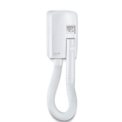 Valera Hotello Shaver, asciugacapelli murale con presa rasoio, 1200 Watt, Colore Bianco