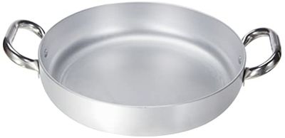 Pentole Agnelli ALMA110PI28 Linea Alluminio Induzione Aluminium Professional 3 Mm. Thick Induction Omelette Pan with 2 Handles, Diameter 28 Cm, Alloy Steel, Silver