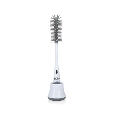 Nuby Reinigingsborstel voor babyflessen. 2-in-1 reinigingsborstel voor flessen en zuigers, met hygiënestandaard