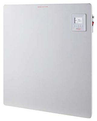 Melchioni Family verwarmingspaneel, keramiek, digitaal display, weektimer, energiebesparing, oververhittingsbeveiliging, sensor, raamopening, wit, 59,8 x 59 x 1 cm