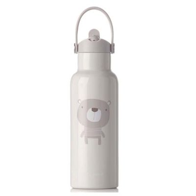 Jané termoskanna av rostfritt stål, håller kallt i 24 timmar och varmt i 12 timmar, inre keramikbeläggning, 500 ml, BPA-fri, beige
