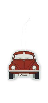 BRISA VW Collection - Désodorisant Volkswagen Arbre Parfumé pour Voiture au Motif Coccinelle/Beetle en Pack Individuel (Beetle Front/Rouge)