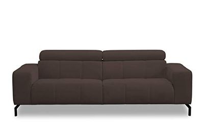 DOMO. collection Sofá Cunelli, sofá de 2, 5 plazas con función de Respaldo, 2, 5 plazas, con función de relajación, sofá tapizado, 238 x 104 x 79 cm, Color marrón