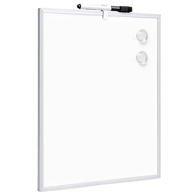 Amazon Basics Lavagna magnetica cancellabile, con struttura in alluminio, 36l x 27.9Al cm, Bianco