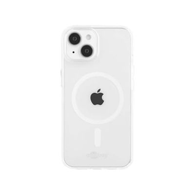 Goobay 61345 iPhone beschermhoes met MagSafe-opladering/compatibel met Apple iPhone 14 / camerabescherming & displaybescherming/stootvast/transparante iPhone-hoes met magneetring