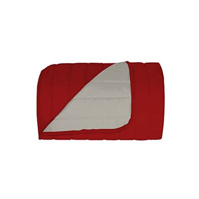 Italian Bed Linen Elegant Doubleface Auto Seat Cover Red/Light Grey, 130x140cm