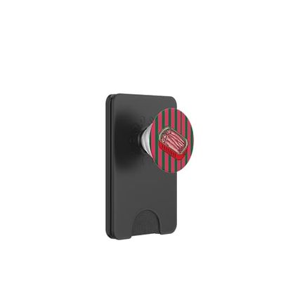 Rojo Vintage Sardina Comida Rayas Diseño Estético PopSockets PopWallet para MagSafe