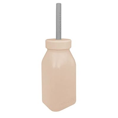 MinikOiOi 101240004 Flasche 200 ml Flasche+Strohhalm beige