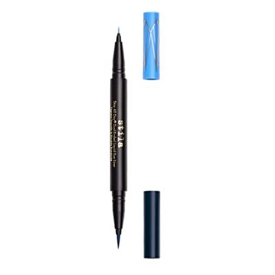 Stila All Day Dual-Ended Liquid Eye Liner, Easy To Use Eyeliner Pen, Smudge & Transfer Proof, Liner Stays On All Day and Night, Goes On Smoothly Without Skipping or Smudging - Periwinkle/Midnight
