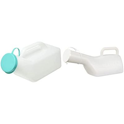NRS Healthcare G47469 Male Urinal Bottle & M76149 Long Necked Male Urinal