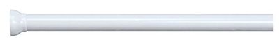 Spirella 10.09913 Malta 125-220 cm Straight Shower Rail 125-220 cm White Lacquered Aluminium 127x3x3 cm