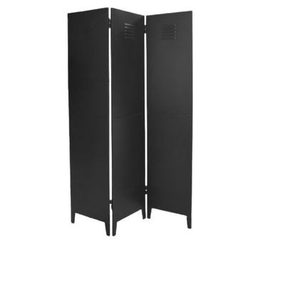 Urban Living Industrial Black Paravient de Metal 3 Paneles 120 x 170 cm