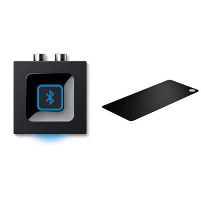 Logitech Receptor de Audio & SteelSeries QcK XXL