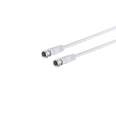 VS-ELECTRONIC - 611233 SAT-aansluitkabel, 100 dB, F-stekker/F-stekker, 7,5 m lengte, wit TR80097-128