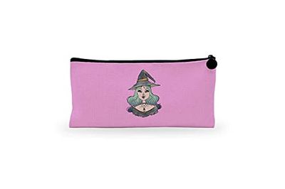 Bonamaison Digitally Printed Canvas Pencil Pouch with Zipper, Zipper Pencil Case for School, Canvas Pen Bag for Kids, Boys, Girls, 100% Cotton, Unisex, 1 Piece, 21x12 cm