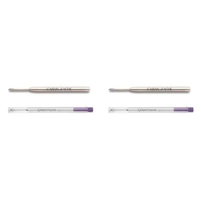 Caran d'Ache Goliath Pen Refill Medium Purple Length 12.3 cm Diameter 0.9 cm 8.421.111 (Pack of 2)