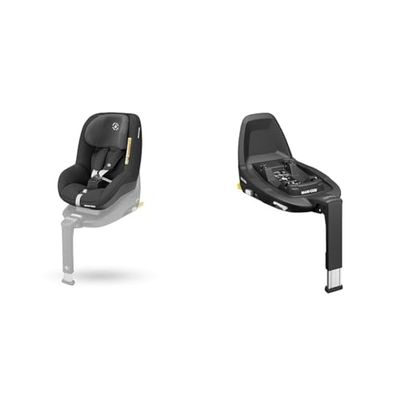 Maxi-Cosi Pearl Smart i-Size autostoeltje, achterwaartse en voorwaartse rotatie, 6 maanden - 4 jaar, 9-18 kg, (zwart) & Maxi-Cosi FamilyFix3 ISOFIX-basis, tot 4 jaar, 40-105 cm, 0-18 kg