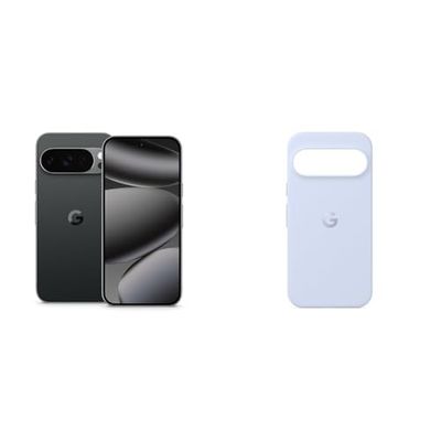 Google Pixel 10 Pro - Unlocked Android Smartphone with Gemini, Triple Rear Camera System, 24+ Hour Battery and 6.3" Super Actua Display - Obsidian, 256GB+Case