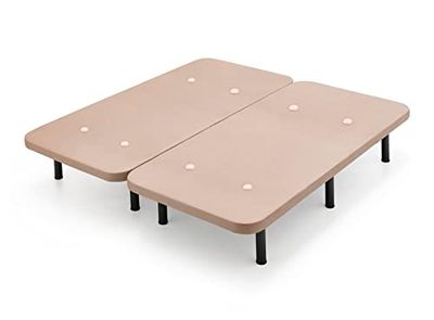 Base Tapizada con Patas de 32 cm con Tejido 3D Transpirable | Barras Transversales de Refuerzo | Ideal para Dormitorio y Habitación de tu Hogar | Color Beige | Medidas 160 x 190 cm