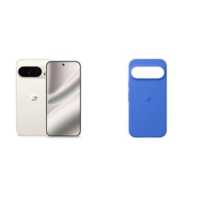 Google Pixel 10 Pro - Unlocked Android Smartphone with Gemini, Triple Rear Camera System, 24+ Hour Battery and 6.3" Super Actua Display - Porcelain, 128GB+Case