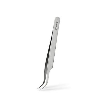 Pince à extensions de cils KYVORA, avec extrémité courte et incurvée