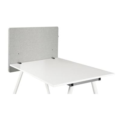 hjh OFFICE Bordsskärmvägg FLEXMIUT D SIDE Plast, Tyg Ljusgrå