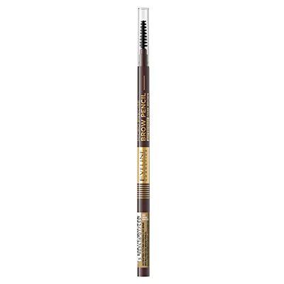 Eveline Cosmetics Micro Precise Brow Pencil - Matita per Sopracciglia Impermeabile e Vegana con Pennello Integrato per Sopracciglia Naturali e Definite