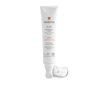 Sesderma C-VIT Crème contour des yeux 15 ml – Soin léger régénérant contre les rides et les cernes, avec vitamine C et nanotechnologie pour une peau éclatante, hydratation et protection UV
