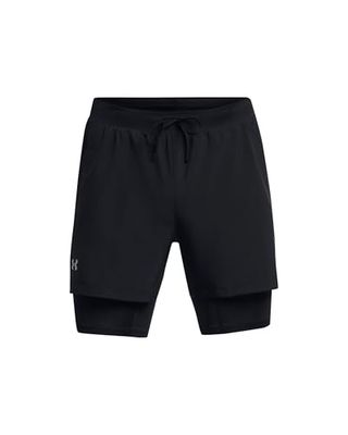 Under Armour Uomo UA Launch 5'' 2-in-1 Short, Pantaloncini Palestra Uomo, Shorts Uomo Elasticizzati in 4 Direzioni, Pantaloncini Uomo Sportivi Comodi e Traspiranti